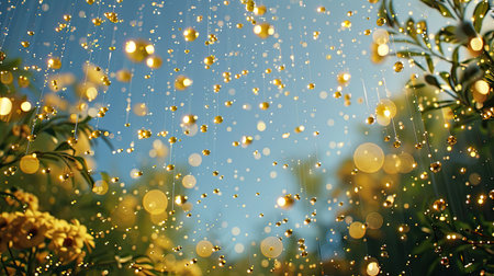 shimmer gold rainの素材