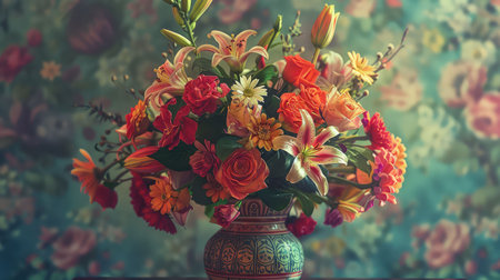 elegant victorian floralの素材