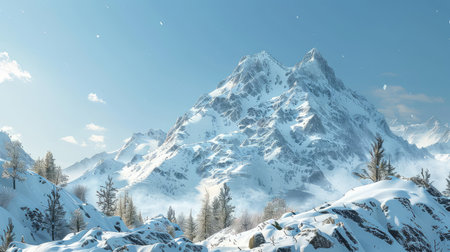 ice snowy summitの素材