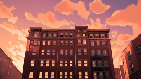 rise city apartment buildingの素材