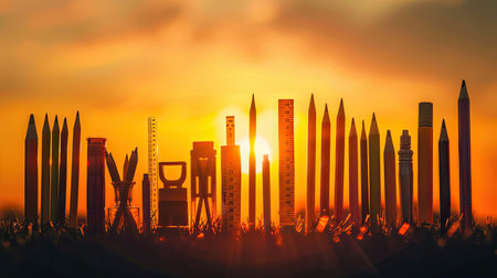 eraser school supplies silhouetteの素材