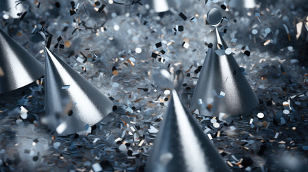 shiny party silver backgroundの素材
