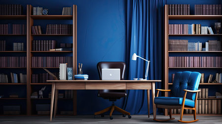 decor room blue backgroundの素材