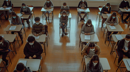 guideles social distancing in schoolの素材