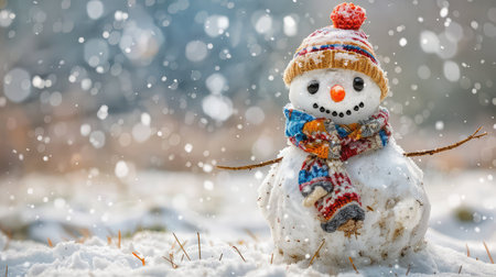 holiday cute snowmanの素材
