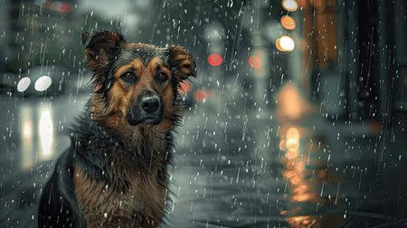 puddle dog rainの素材