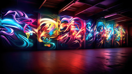 abstract wall blurred lightsの素材