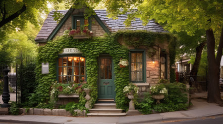 architecture street cottage buildingの素材