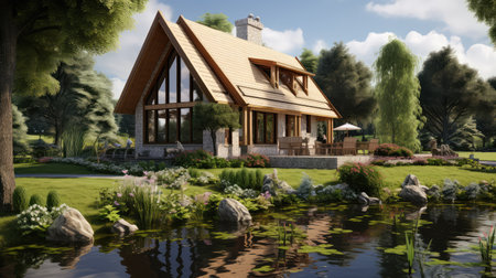 printer office cottage buildingの素材