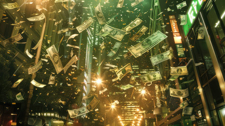 cash rain of moneyの素材