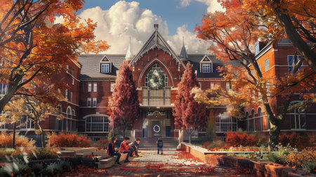 backpack fall schoolの素材