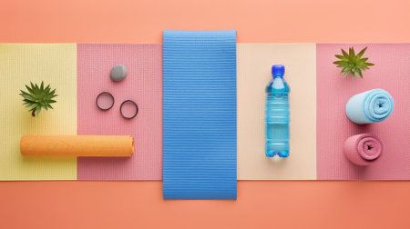 health yoga mat flat layの素材