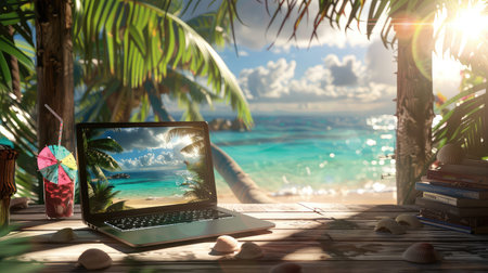 relaxation laptop vacationの素材