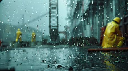 moisture rain in constructionの素材