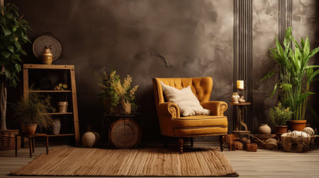 interior floor brown backgroundの素材