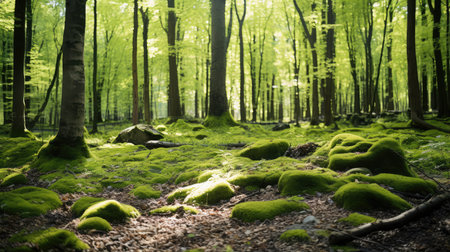 forest green nature backgroundの素材