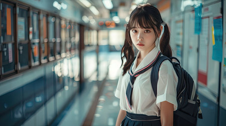 study school girlの素材