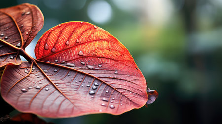 botanical exotic leaves backgroundの素材