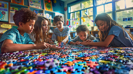 kids back to school puzzlesの素材