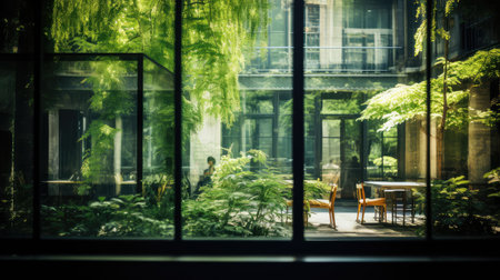 site building blurred roomの素材
