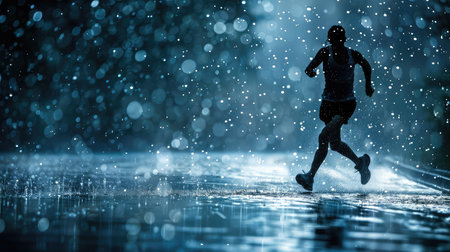 weather run rainの素材