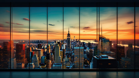 glass window skyscraper buildingの素材