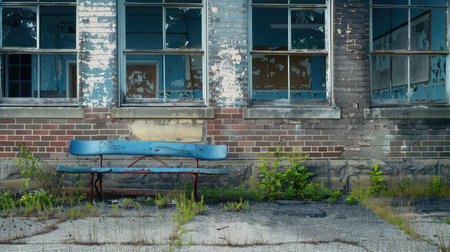 empty closed schoolの素材