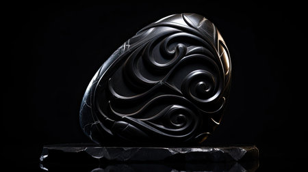 marble stone black backgroundの素材