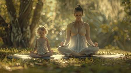 self mothers day and yogaの素材