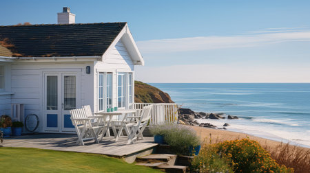 quaint terrace cottage buildingの素材