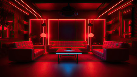 bright red neon backgroundの素材