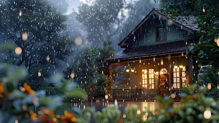 wet house rainの素材