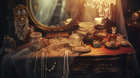 chic retro jewelry backgroundの素材