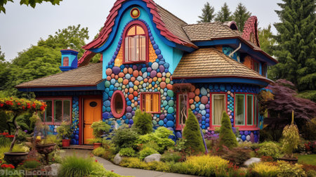 mansion house cottage buildingの素材