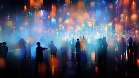 background overlay blurred lightsの素材