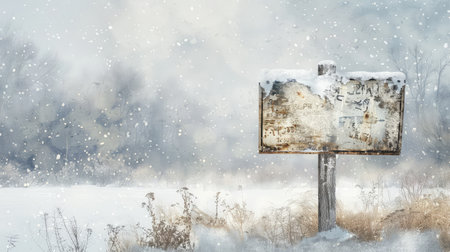 frost snowy signの素材