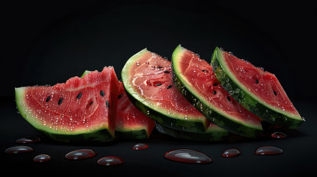 fruit watermelon slicedの素材