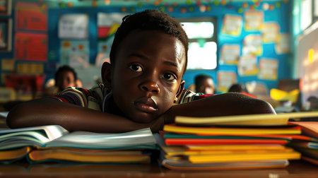 student black kid schoolの素材