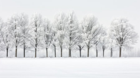 trees snowy treelineの素材