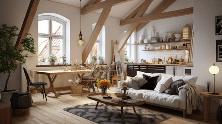 hygge scandinavian interior roomの素材
