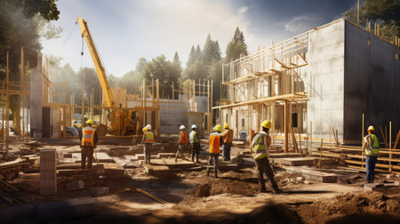 engineering development house buildingの素材