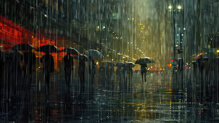 shower rain effectの素材