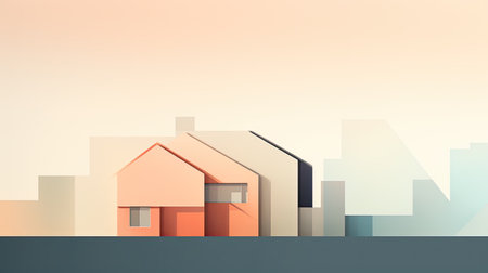 modern abstract house backgroundの素材