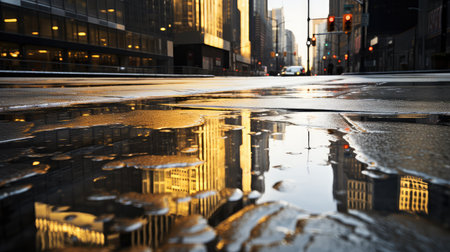 glass reflection skyscraper buildingの素材
