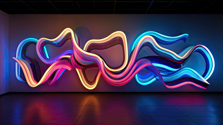 vibrant light neon backgroundの素材