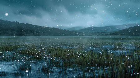 wet rain fieldの素材