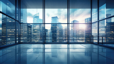 scape office city backgroundの素材