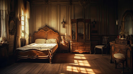 interior wooden blurred roomの素材