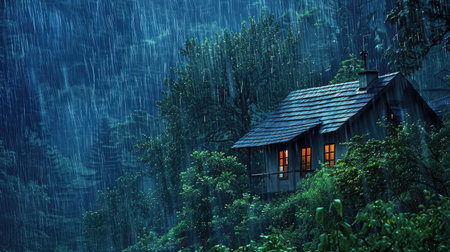 cozy rain on homeの素材