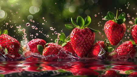 red strawberry splashの素材